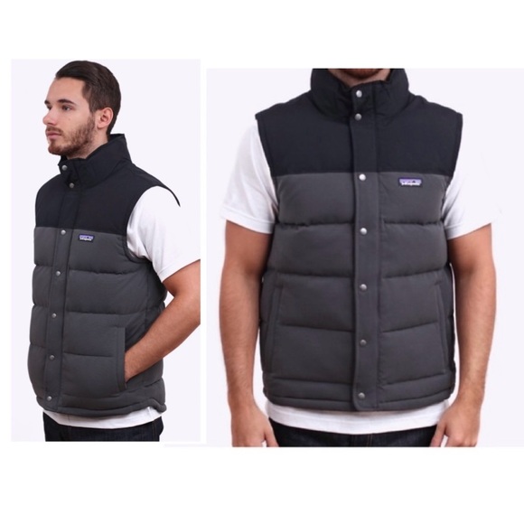 Patagonia Other - Patagonia Mens Bivy Down Puffer Vest Black and Gray size XL